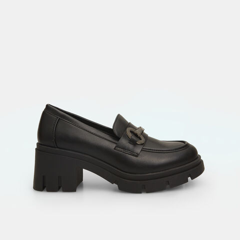 Mocasines de mujer Bata Red Label con tacón midi y estribo , Negro Mocasines de mujer Bata Red Label con tacón midi y estribo , Negro